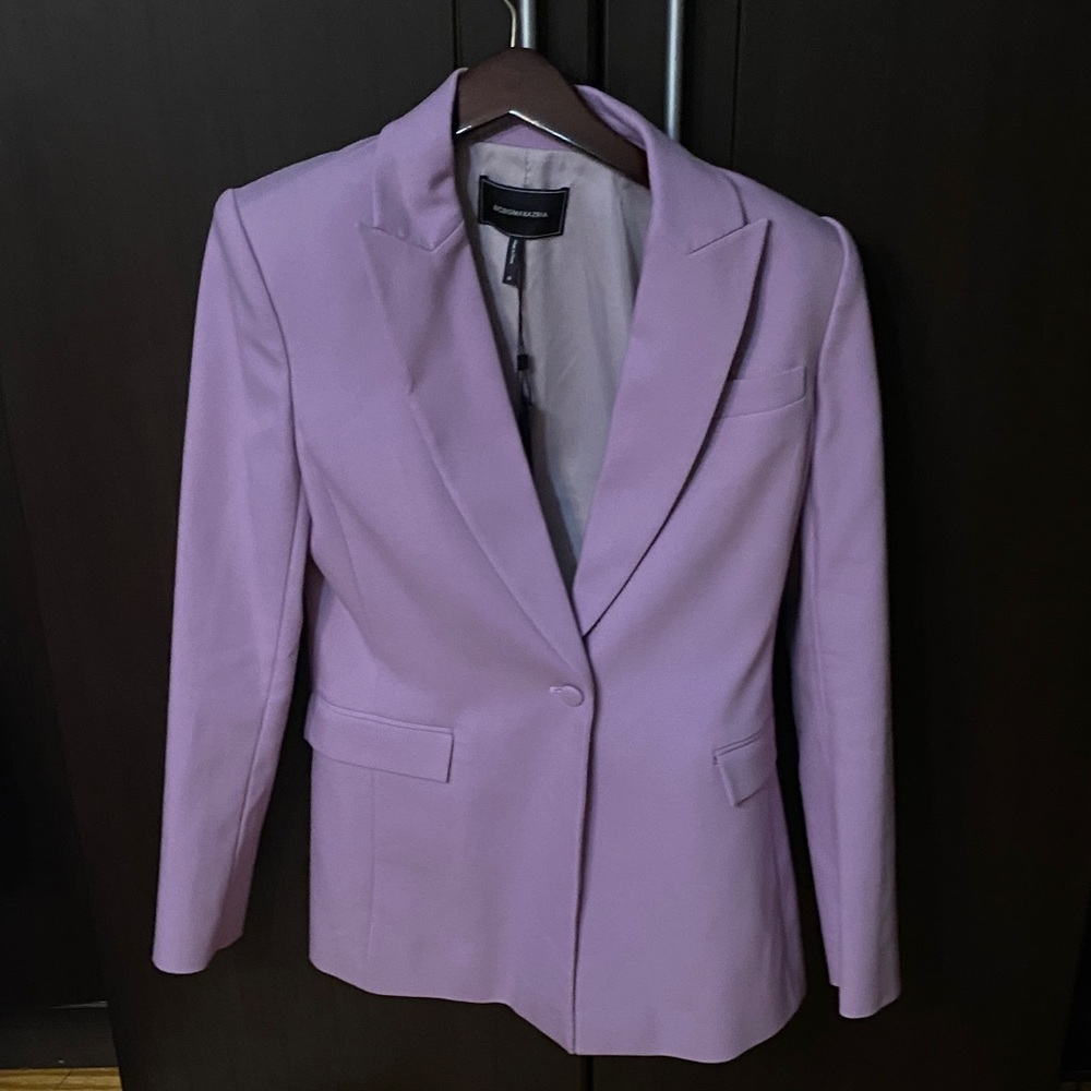BCBGMaxAzria Lavender lilac Single-Button Tailored Blazer size 8 - Picture 5 of 7